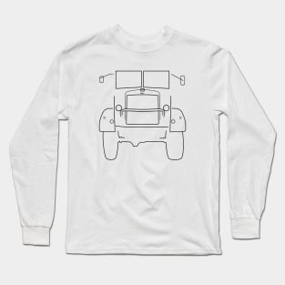 Bedford QL classic British truck outline (black) Long Sleeve T-Shirt